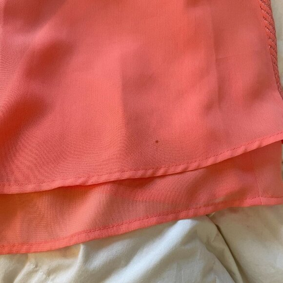 ZAC & RACHEL Woman Art Deco Top Size 3X Plus Guava Pink Sheer Flowy NWT- Defect - Picture 15 of 15